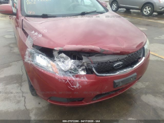 KNAFU4A25C5571459 - 2012 KIA FORTE EX Red photo 6