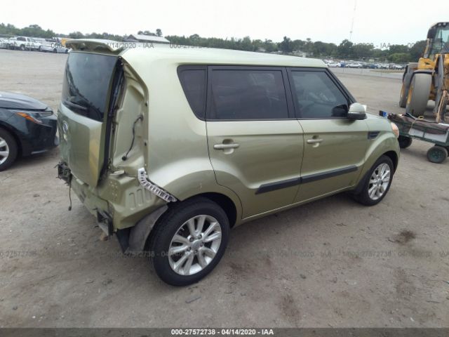 KNDJT2A6XC7413274 - 2012 KIA SOUL +/!/SPORT Green photo 4