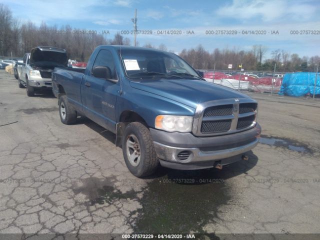 1D7HU16N62J138855 - 2002 DODGE RAM 1500  Blue photo 1