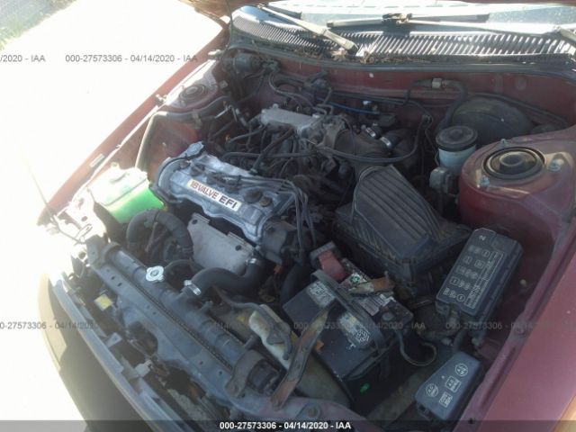 JT2AE91A9M0249221 - 1991 TOYOTA COROLLA  Red photo 10