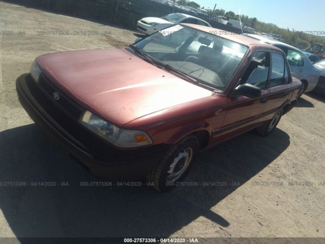 JT2AE91A9M0249221 - 1991 TOYOTA COROLLA  Red photo 2