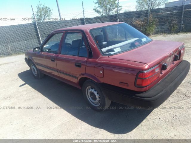 JT2AE91A9M0249221 - 1991 TOYOTA COROLLA  Red photo 3