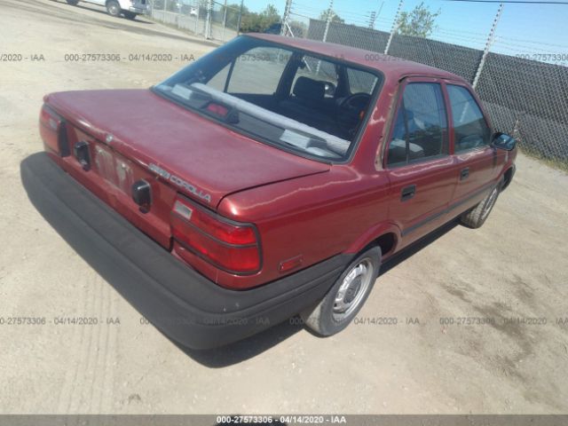 JT2AE91A9M0249221 - 1991 TOYOTA COROLLA  Red photo 4