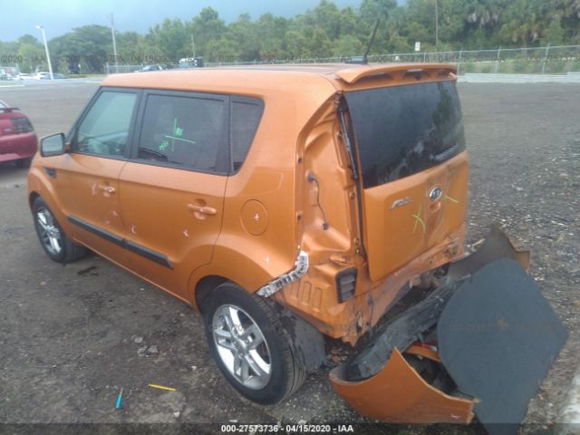 KNDJT2A21B7210673 - 2011 KIA SOUL +/!/SPORT Orange photo 3