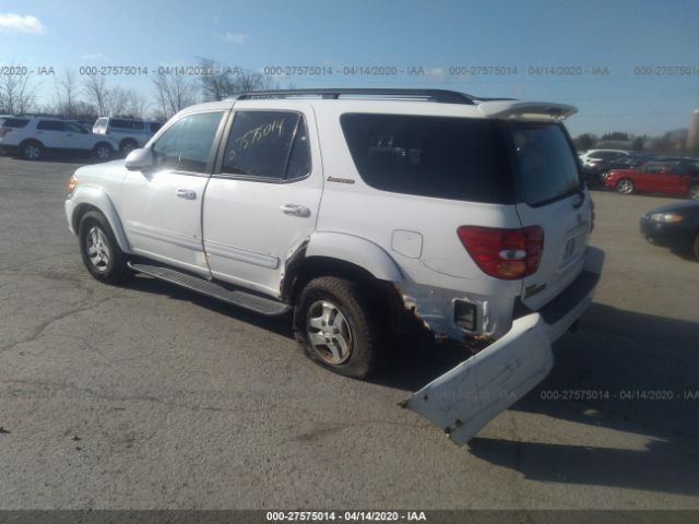 5TDBT48A22S126784 - 2002 TOYOTA SEQUOIA LIMITED White photo 3