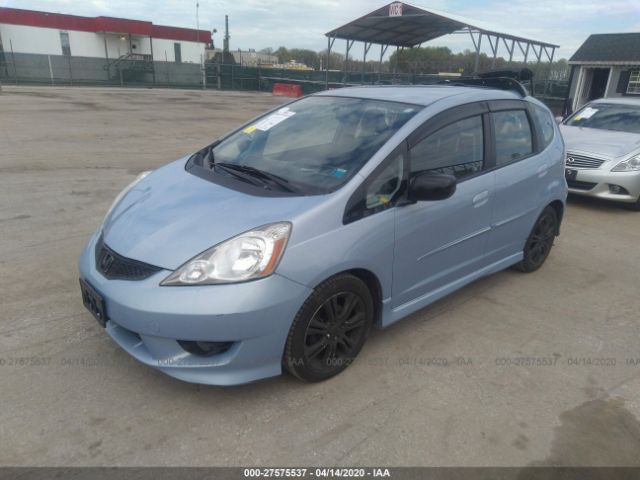 JHMGE88639S008228 - 2009 HONDA FIT SPORT Blue photo 2