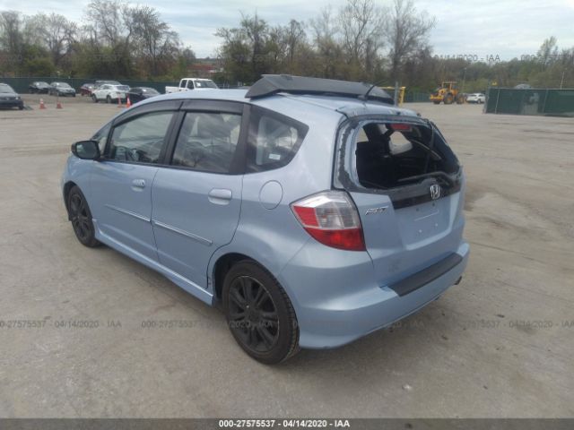 JHMGE88639S008228 - 2009 HONDA FIT SPORT Blue photo 3