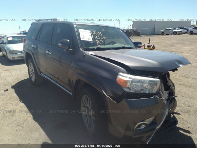 JTEBU5JRXC5103145 - 2012 TOYOTA 4RUNNER SR5/LIMITED/TRAIL Gray photo 1