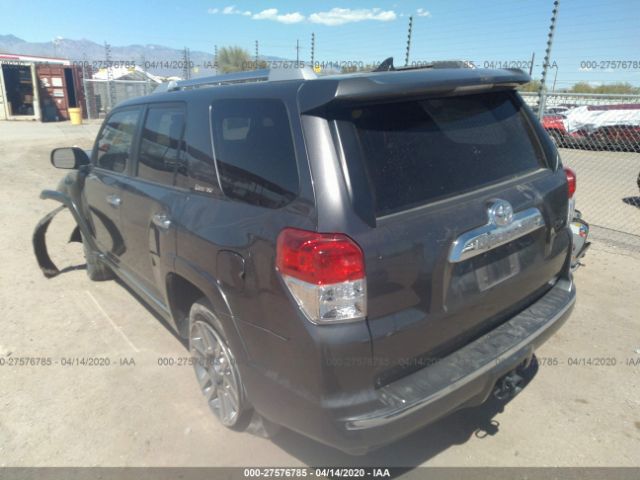 JTEBU5JRXC5103145 - 2012 TOYOTA 4RUNNER SR5/LIMITED/TRAIL Gray photo 3