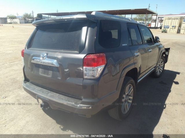 JTEBU5JRXC5103145 - 2012 TOYOTA 4RUNNER SR5/LIMITED/TRAIL Gray photo 4