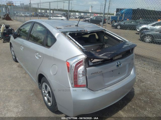 JTDKN3DU1C5510325 - 2012 TOYOTA PRIUS  Silver photo 6