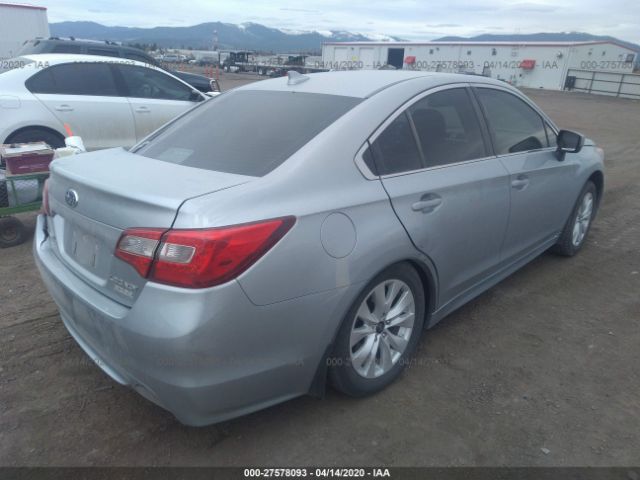 4S3BNAD69G3032887 - 2016 SUBARU LEGACY 2.5I PREMIUM Blue photo 4