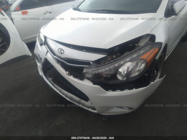 KNAFX6A88E5190683 - 2014 KIA FORTE EX White photo 6