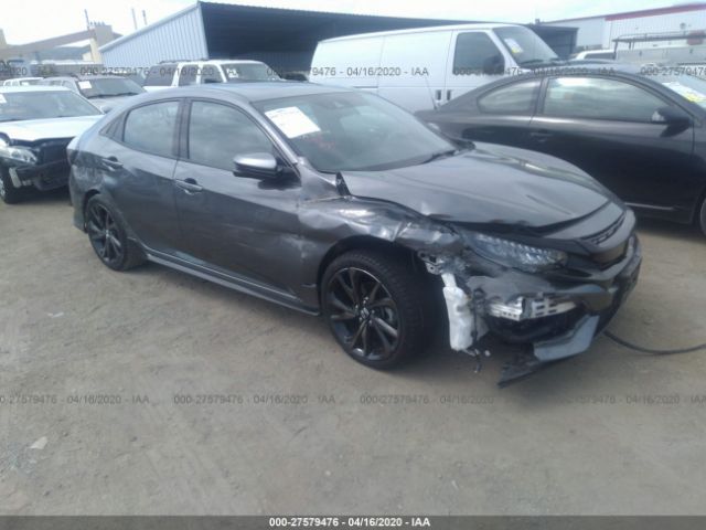 SHHFK7H95JU411413 - 2018 HONDA CIVIC SPORT TOURING Gray photo 1