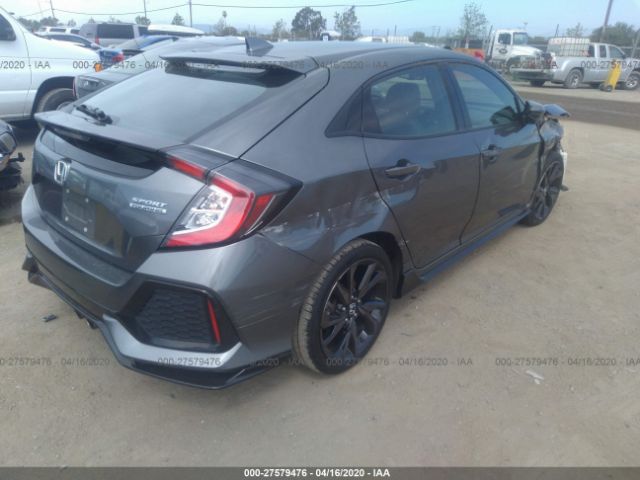 SHHFK7H95JU411413 - 2018 HONDA CIVIC SPORT TOURING Gray photo 4