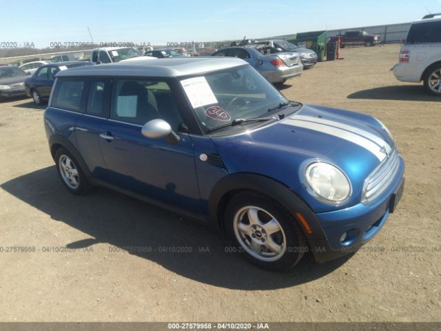 WMWML33598TJ47054 - 2008 MINI COOPER CLUBMAN Blue photo 1