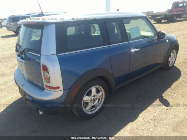 WMWML33598TJ47054 - 2008 MINI COOPER CLUBMAN Blue photo 4