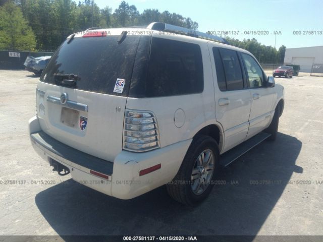 4M2EU38847UJ10603 - 2007 MERCURY MOUNTAINEER PREMIER White photo 4