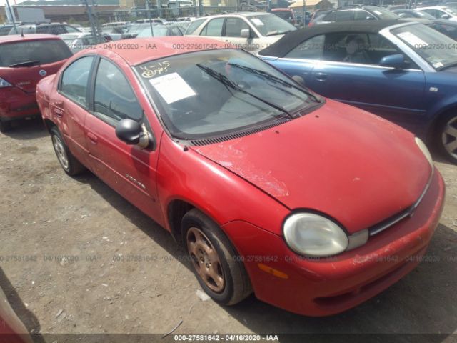 1B3ES46C11D209008 - 2001 DODGE NEON SE/ES Red photo 1