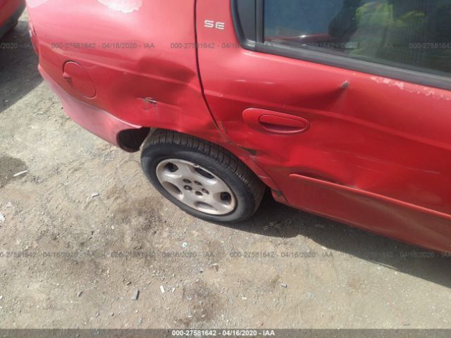 1B3ES46C11D209008 - 2001 DODGE NEON SE/ES Red photo 6