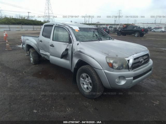 3TMLU4EN3AM040245 - 2010 TOYOTA TACOMA DOUBLE CAB Silver photo 1