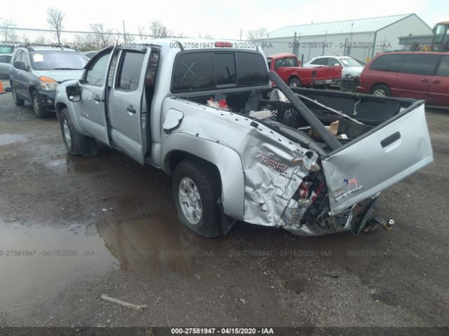 3TMLU4EN3AM040245 - 2010 TOYOTA TACOMA DOUBLE CAB Silver photo 3