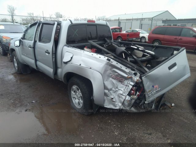 3TMLU4EN3AM040245 - 2010 TOYOTA TACOMA DOUBLE CAB Silver photo 6