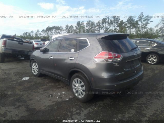 KNMAT2MT5FP513756 - 2015 NISSAN ROGUE S/SL/SV Gray photo 3