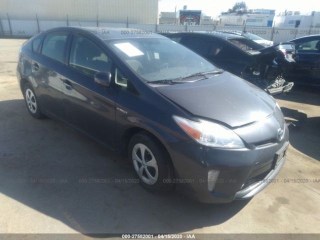 JTDKN3DU1D1637455 - 2013 TOYOTA PRIUS  Blue photo 1