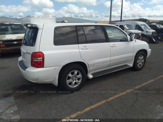 JTEGD21A830052711 - 2003 TOYOTA HIGHLANDER  White photo 4