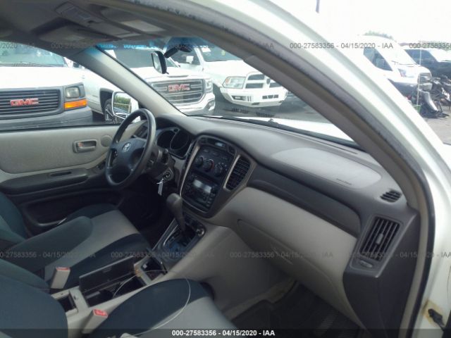 JTEGD21A830052711 - 2003 TOYOTA HIGHLANDER  White photo 5