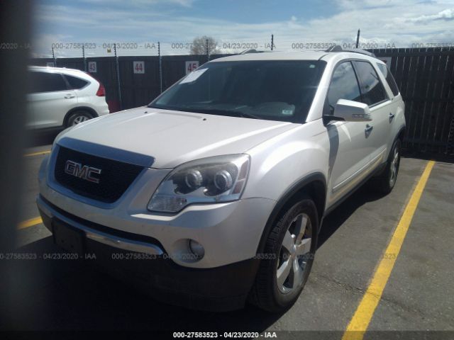 1GKLRMED6AJ267326 - 2010 GMC ACADIA SLT-1 White photo 2