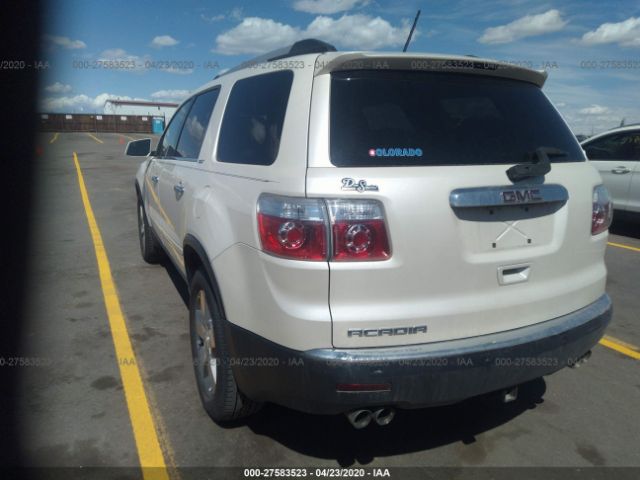 1GKLRMED6AJ267326 - 2010 GMC ACADIA SLT-1 White photo 3