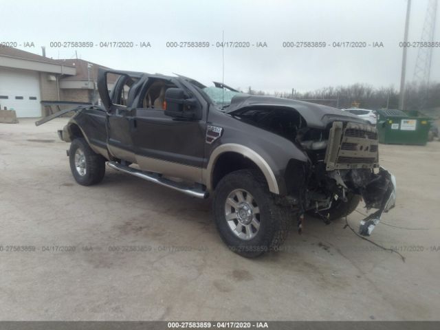 1FTWW31R68EB04725 - 2008 FORD F350 SRW SUPER DUTY Gray photo 1