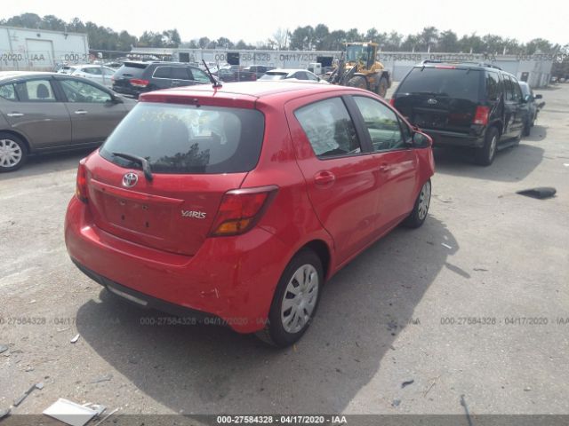 VNKKTUD36GA063515 - 2016 TOYOTA YARIS L/LE/SE Red photo 4