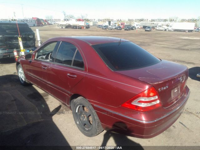 WDBRF61J41F017686 - 2001 MERCEDES-BENZ C 240 Red photo 3