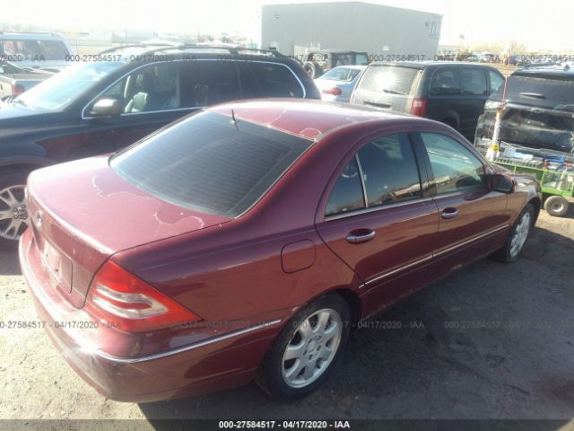 WDBRF61J41F017686 - 2001 MERCEDES-BENZ C 240 Red photo 4