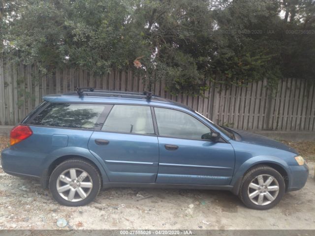 4S4BP61C277309840 - 2007 SUBARU LEGACY OUTBACK 2.5I Blue photo 6