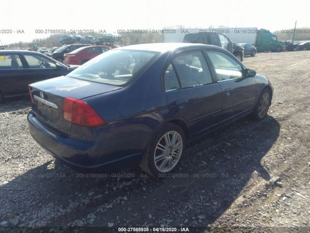 2HGES26722H523861 - 2002 HONDA CIVIC EX Blue photo 4