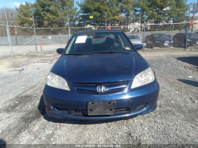 2HGES26722H523861 - 2002 HONDA CIVIC EX Blue photo 6