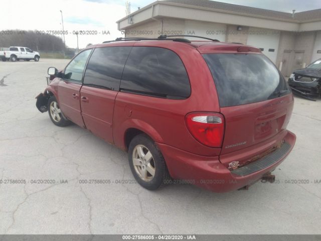 2D4GP44L97R180670 - 2007 DODGE GRAND CARAVAN SXT Red photo 3