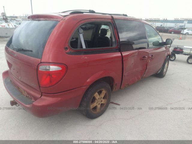 2D4GP44L97R180670 - 2007 DODGE GRAND CARAVAN SXT Red photo 4