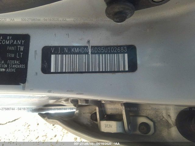 KMHDN46D35U102683 - 2005 HYUNDAI ELANTRA GLS/GT Gray photo 9