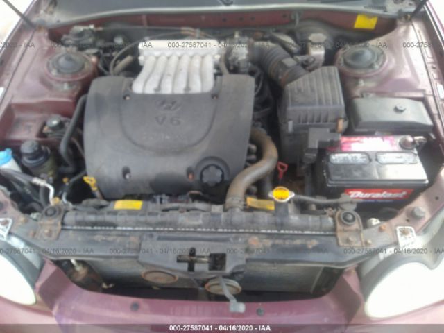 KMHWF35H12A696840 - 2002 HYUNDAI SONATA GLS/LX Red photo 10