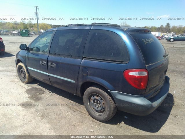 1B4GP25B72B658306 - 2002 DODGE CARAVAN SE Blue photo 3