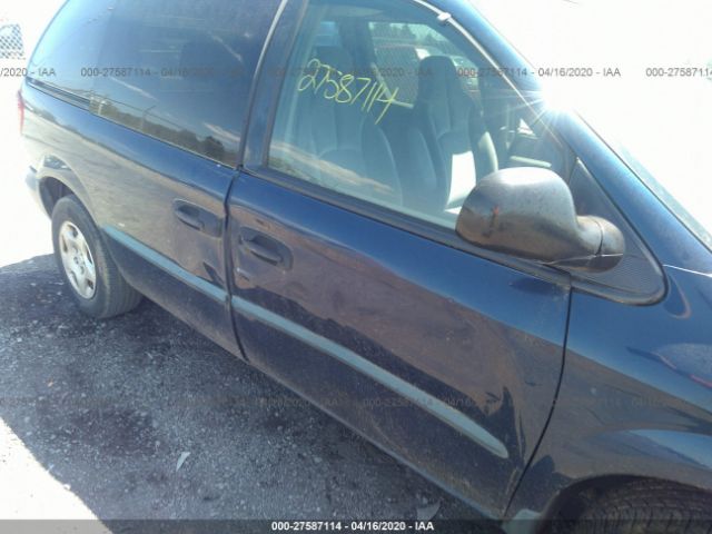 1B4GP25B72B658306 - 2002 DODGE CARAVAN SE Blue photo 6