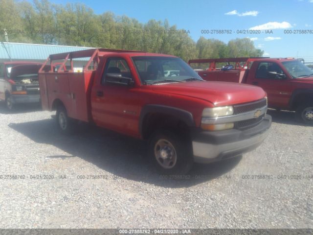 1GCHC24U42Z322089 - 2002 CHEVROLET SILVERADO C2500 HEAVY DUTY Red photo 1