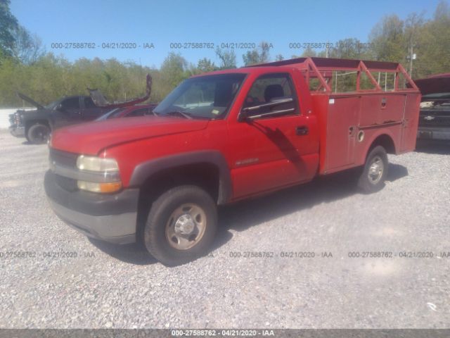 1GCHC24U42Z322089 - 2002 CHEVROLET SILVERADO C2500 HEAVY DUTY Red photo 2