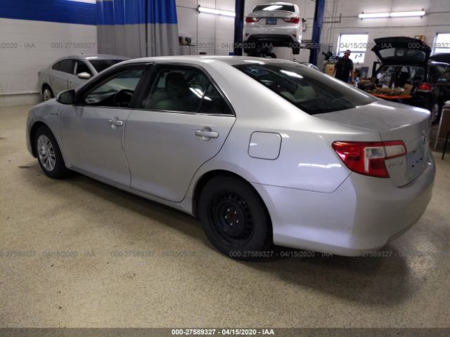 4T1BD1FK3EU141040 - 2014 TOYOTA CAMRY HYBRID/LE/XLE Silver photo 3