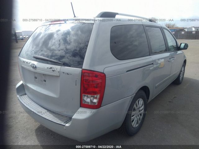 KNDMG4C72C6455530 - 2012 KIA SEDONA LX Silver photo 4